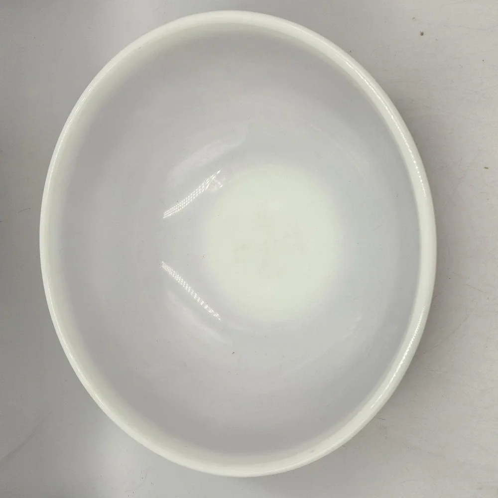 Vintage Pyrex Americana 4 Qt. Mixing Nesting Bowl 404 Fall Brown White Rim 10.5